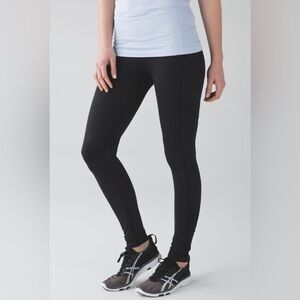 Lululemon Speed Tight IV- Black (Ruffle detail on bottom)